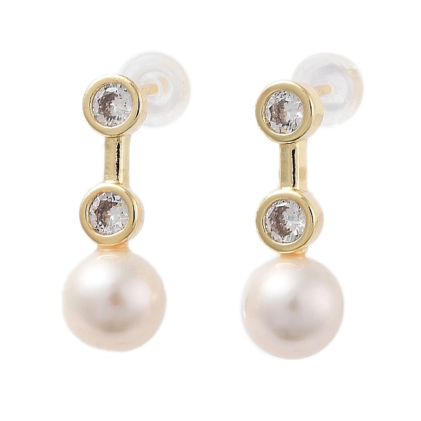 PandaHall Natural Pearl Stud Earrings, Brass Earrings with 925 Sterling Silver Pins, Real 14K Gold Plated, 18.5x7mm Pearl
PandaHall Natural Pearl Stud Earrings, Brass Earrings with 925 Sterling Silver Pins, Real 14K Gold Plated, 18.5x7mm Pearl