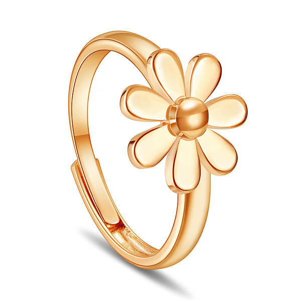 PandaHall SHEGRACE Brass Adjustable Rings, Daisy, Real 18K Gold Plated, Size 9, 19mm Brass
PandaHall SHEGRACE Brass Adjustable Rings, Daisy, Real 18K Gold Plated, Size 9, 19mm Brass