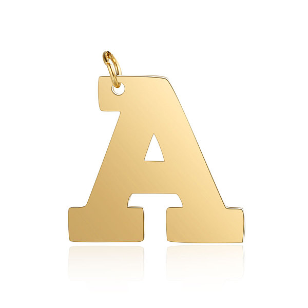 PandaHall 201 Stainless Steel Pendants, Letter, Golden, Letter.A, 29.5x31.5x1.5mm, Hole: 4.5mm 201 Stainless Steel Letter A
PandaHall 201 Stainless Steel Pendants, Letter, Golden, Letter.A, 29.5x31.5x1.5mm, Hole: 4.5mm 201 Stainless Steel Letter A