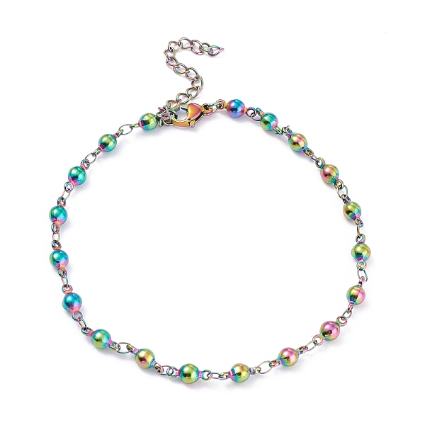 PandaHall Vacuum Plating 304 Stainless Steel Link Chain Bracelets, with Lobster Claw Clasps, Round, Rainbow Color, 9-1/8 inch(23.1cm) 304...
PandaHall Vacuum Plating 304 Stainless Steel Link Chain Bracelets, with Lobster Claw Clasps, Round, Rainbow Color, 9-1/8 inch(23.1cm) 304...