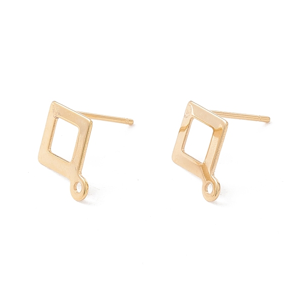 PandaHall 201 Stainless Steel Stud Earring Findings, with 316 Surgical Stainless Steel Pins and Horizontal Loop, Rhombus, Real 24K Gold...
PandaHall 201 Stainless Steel Stud Earring Findings, with 316 Surgical Stainless Steel Pins and Horizontal Loop, Rhombus, Real 24K Gold...