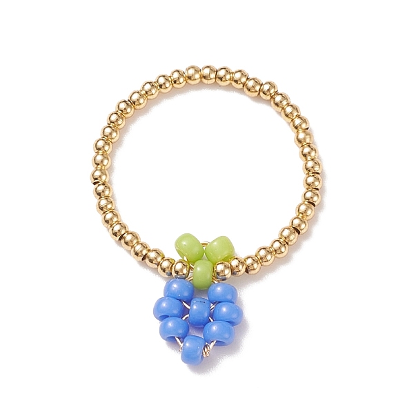 PandaHall Glass & Brass Braided Fruit Finger Ring for Women, Colorful, Grape Pattern, US Size 8 1/2(18.5mm) Glass Grape
PandaHall Glass & Brass Braided Fruit Finger Ring for Women, Colorful, Grape Pattern, US Size 8 1/2(18.5mm) Glass Grape