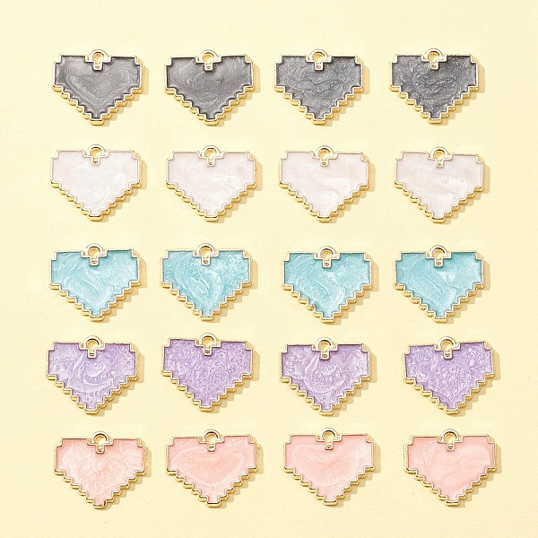 PandaHall 20Pcs 5 Colors Light Gold Plated Alloy Enamel Pendants, Heart, Mixed Color, 18.5x15.5x1.5mm, Hole: 1.5mm, 4pcs/color Alloy+Enamel..., Multicolor
PandaHall 20Pcs 5 Colors Light Gold Plated Alloy Enamel Pendants, Heart, Mixed Color, 18.5x15.5x1.5mm, Hole: 1.5mm, 4pcs/color Alloy+Enamel..., Multicolor