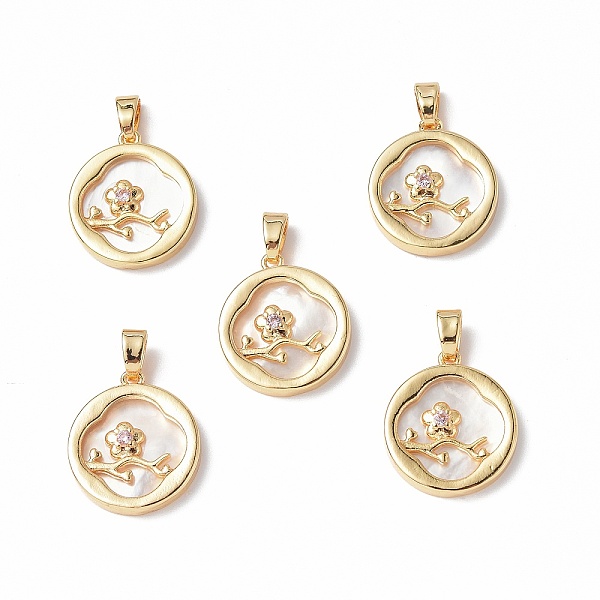 PandaHall Shell Pendants, with Brass & Glass Findings, Flat Round with Plum Blossom Charm, Real 18K Gold Plated, 17x15x3mm, Hole: 4x2mm...
PandaHall Shell Pendants, with Brass & Glass Findings, Flat Round with Plum Blossom Charm, Real 18K Gold Plated, 17x15x3mm, Hole: 4x2mm...