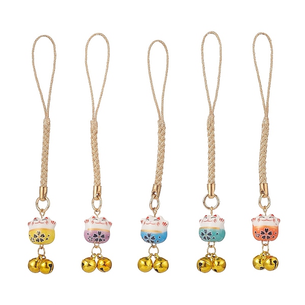 PandaHall Handmade Porcelain Lucky Cat Mobile Straps, Bell Charms and Polyester Cord Mobile Accessories Decoration, Mixed Color, 109mm..., Multicolor
PandaHall Handmade Porcelain Lucky Cat Mobile Straps, Bell Charms and Polyester Cord Mobile Accessories Decoration, Mixed Color, 109mm..., Multicolor