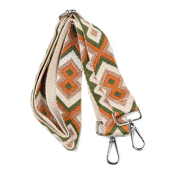 PandaHall Adjustable Bohemian Style Polyester Webbing Bag Straps, with Metal Clasps, Platinum, 750~1450x38mm Polyester
PandaHall Adjustable Bohemian Style Polyester Webbing Bag Straps, with Metal Clasps, Platinum, 750~1450x38mm Polyester