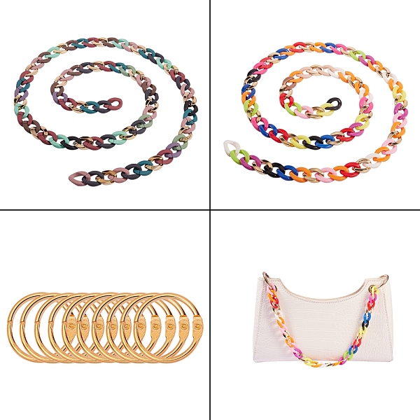 PandaHall DIY Bracelet Making Kit, Including Handmade Opaque Spray Painted Acrylic & CCB Plastic Chain, Iron Hinged Ring, Mixed Color, Chain..., Multicolor
PandaHall DIY Bracelet Making Kit, Including Handmade Opaque Spray Painted Acrylic & CCB Plastic Chain, Iron Hinged Ring, Mixed Color, Chain..., Multicolor