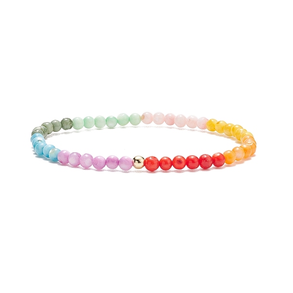 PandaHall Natural Shell Round Beaded Stretch Bracelet with Brass for Women, Colorful, Inner Diameter: 2-1/4 inch(5.8cm), Beads: 4mm Shell
PandaHall Natural Shell Round Beaded Stretch Bracelet with Brass for Women, Colorful, Inner Diameter: 2-1/4 inch(5.8cm), Beads: 4mm Shell