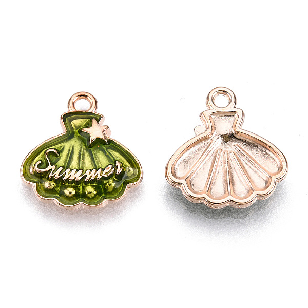 PandaHall Alloy Enamel Pendants, Light Gold, Shell/Scallop with Star & Word Summer, Olive Drab, 17.5x16.5x3mm, Hole: 1.6mm Alloy+Enamel...
PandaHall Alloy Enamel Pendants, Light Gold, Shell/Scallop with Star & Word Summer, Olive Drab, 17.5x16.5x3mm, Hole: 1.6mm Alloy+Enamel...
