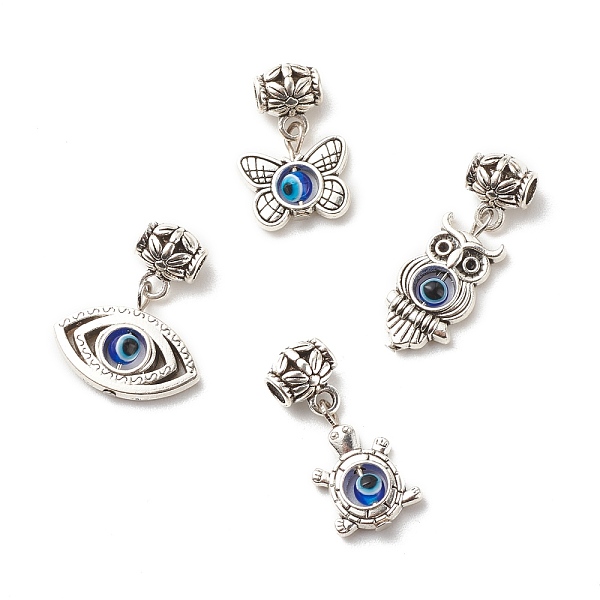 PandaHall Tibetan Style Alloy & Resin Pendants, with Iron & 304 Stainless Steel Findings, Evil Eye, Butterfly & Owl & Eye & Turtle, Antique...
PandaHall Tibetan Style Alloy & Resin Pendants, with Iron & 304 Stainless Steel Findings, Evil Eye, Butterfly & Owl & Eye & Turtle, Antique...