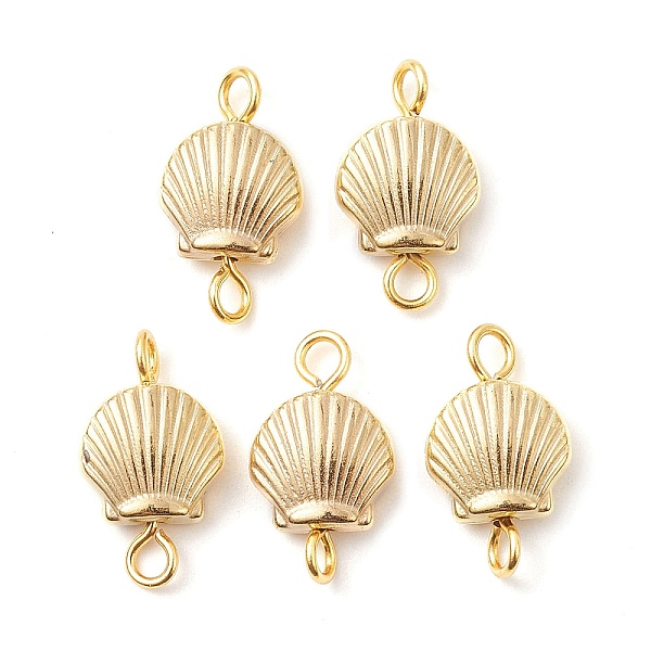 PandaHall Plating ABS Plastic Shell Connector Charms, with Brass Double Loops, Light Gold Plated, 15x9x4mm, Hole: 2mm Plastic Shell Shape
PandaHall Plating ABS Plastic Shell Connector Charms, with Brass Double Loops, Light Gold Plated, 15x9x4mm, Hole: 2mm Plastic Shell Shape