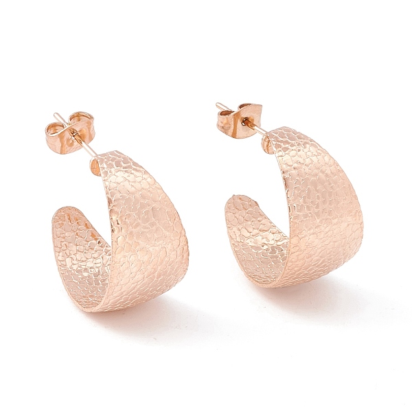 PandaHall Ion Plating(IP) 304 Stainless Steel Chunky C-shape Stud Earrings, Half Hoop Earrings for Women, Rose Gold, 21x12mm, Pin: 0.7mm 304...
PandaHall Ion Plating(IP) 304 Stainless Steel Chunky C-shape Stud Earrings, Half Hoop Earrings for Women, Rose Gold, 21x12mm, Pin: 0.7mm 304...