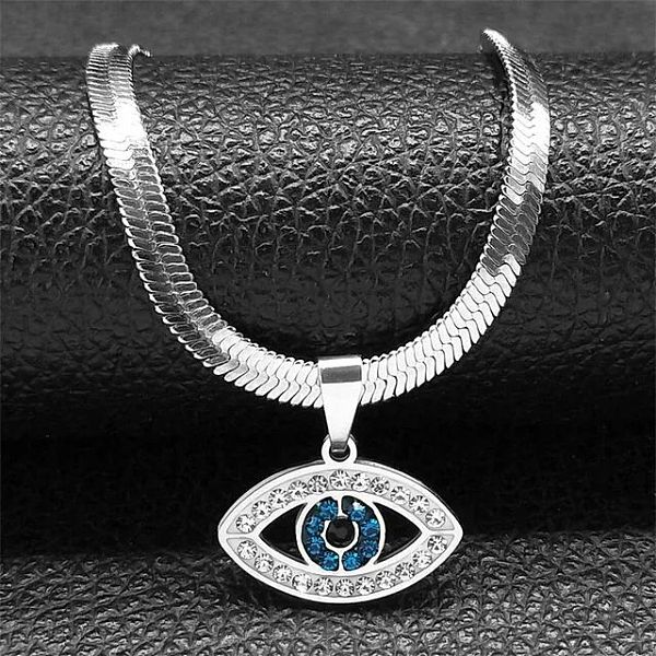 PandaHall 304 Stainless Steel Rhinestone Snake Chain Evil Eye Pendant Necklaces, Stainless Steel Color, 15.87 inch(40.3cm) 304 Stainless...
PandaHall 304 Stainless Steel Rhinestone Snake Chain Evil Eye Pendant Necklaces, Stainless Steel Color, 15.87 inch(40.3cm) 304 Stainless...