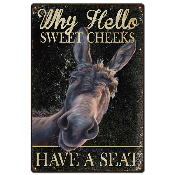 PandaHall SUPERDANT Vintage Donkey Art Metal Signs Funny Sign Why Hello Sweet Cheeks Have A Seat Wall Artwork Metal Poster Bathroom Decor...
PandaHall SUPERDANT Vintage Donkey Art Metal Signs Funny Sign Why Hello Sweet Cheeks Have A Seat Wall Artwork Metal Poster Bathroom Decor...