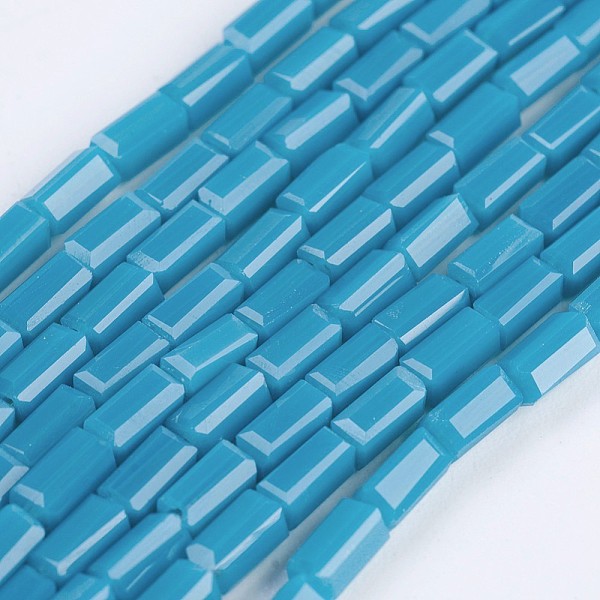 PandaHall Opaque Glass Beads Strands, Faceted, Cuboid, Cyan, 4~5x2~2.5x2~2.5mm, Hole: 0.5mm, about 100pcs/strand, 17.5~19 inch(44.5~48.5cm)...
PandaHall Opaque Glass Beads Strands, Faceted, Cuboid, Cyan, 4~5x2~2.5x2~2.5mm, Hole: 0.5mm, about 100pcs/strand, 17.5~19 inch(44.5~48.5cm)...