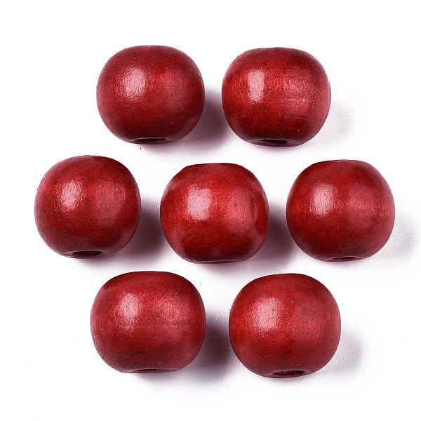 PandaHall Spray Painted Natural Wood Beads, Macrame Beads Large Hole, Lead Free, Round, FireBrick, 16x14mm, Hole: 4mm, about 800pcs/1000g..., Red
PandaHall Spray Painted Natural Wood Beads, Macrame Beads Large Hole, Lead Free, Round, FireBrick, 16x14mm, Hole: 4mm, about 800pcs/1000g..., Red