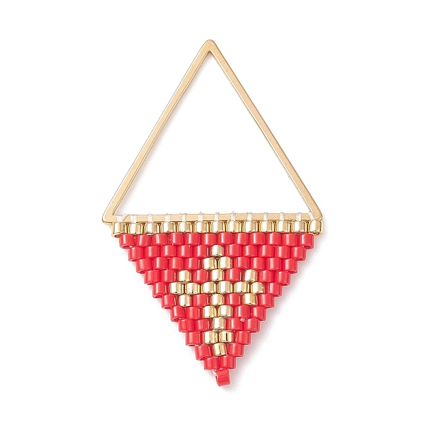 PandaHall Handmade Japanese Seed Beads Pendants, Triangle with Cross Charms, Red, 37~38x23x2mm, Hole: 17x20mm Glass Triangle Red
PandaHall Handmade Japanese Seed Beads Pendants, Triangle with Cross Charms, Red, 37~38x23x2mm, Hole: 17x20mm Glass Triangle Red