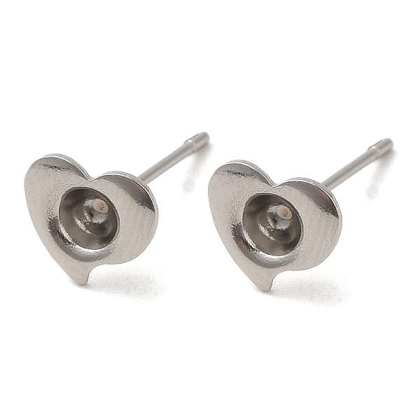 PandaHall Heart 201 Stainless Steel Stud Earring Findings, Earring Settings with 304 Stainless Steel Pins, Stainless Steel Color, 7x7.5mm...
PandaHall Heart 201 Stainless Steel Stud Earring Findings, Earring Settings with 304 Stainless Steel Pins, Stainless Steel Color, 7x7.5mm...