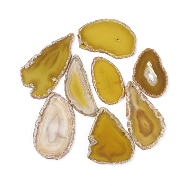 PandaHall Natural Agate Pendants, Agate Slices, Dyed & Heatsd, Nuggets, Gold, 48~105x39~68x4~7mm, Hole: 2~2.5mm, about 25pcs/1000g Natural...
PandaHall Natural Agate Pendants, Agate Slices, Dyed & Heatsd, Nuggets, Gold, 48~105x39~68x4~7mm, Hole: 2~2.5mm, about 25pcs/1000g Natural...