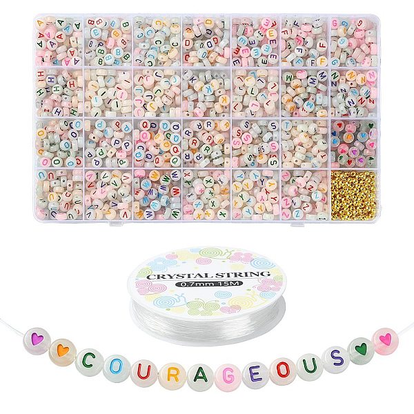PandaHall DIY Letter & Heart Acrylic & Plastic Stretch Bracelet Beaded Necklace Making Kit, Jewelry Set, Mixed Color, 7x3.5~4mm, Hole: 1.2mm..., Multicolor
PandaHall DIY Letter & Heart Acrylic & Plastic Stretch Bracelet Beaded Necklace Making Kit, Jewelry Set, Mixed Color, 7x3.5~4mm, Hole: 1.2mm..., Multicolor