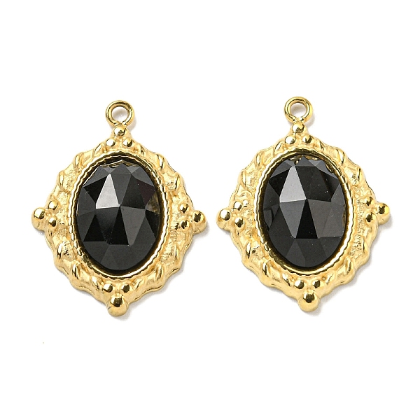 PandaHall Vacuum Plating 304 Stainless Steel Pendants, Faceted Natural Black Onyx(Dyed & Heated) Oval Charms, Real 18K Gold Plated...
PandaHall Vacuum Plating 304 Stainless Steel Pendants, Faceted Natural Black Onyx(Dyed & Heated) Oval Charms, Real 18K Gold Plated...