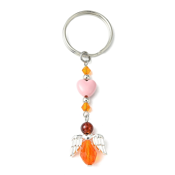 PandaHall Glass & Acrylic Pendant Keychain, with Iron Split Key Rings, Heart & Angel, Dark Orange, 8.1~8.2cm Glass Angel & Fairy
PandaHall Glass & Acrylic Pendant Keychain, with Iron Split Key Rings, Heart & Angel, Dark Orange, 8.1~8.2cm Glass Angel & Fairy