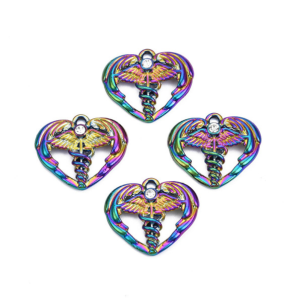 PandaHall Rainbow Color Alloy Pendants, with Rhinestone, Cadmium Free & Lead Free, Heart, 19.5x22x3mm, Hole: 1.8mm Acrylic+Rhinestone Heart..., Clear
PandaHall Rainbow Color Alloy Pendants, with Rhinestone, Cadmium Free & Lead Free, Heart, 19.5x22x3mm, Hole: 1.8mm Acrylic+Rhinestone Heart..., Clear