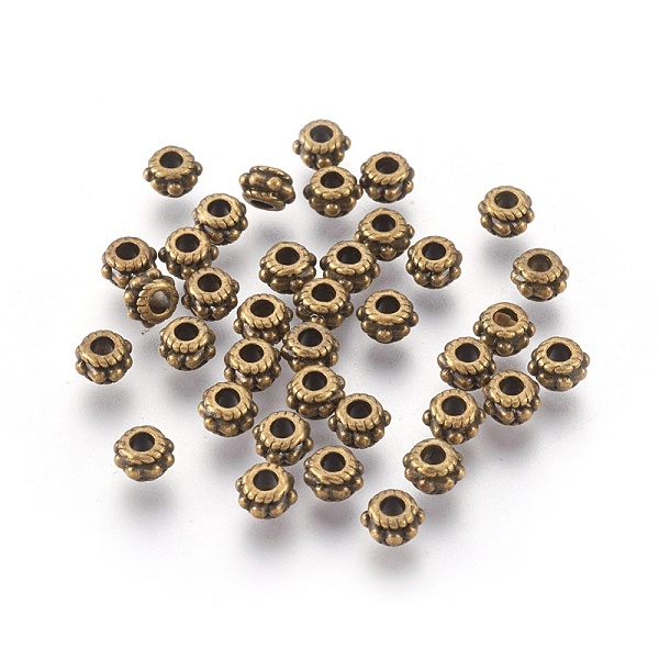 PandaHall Tibetan Style Spacer Beads, Lead Free, Cadmium Free and Nickel Free, Rondelle, Antique Bronze, 5mm in diameter, 3mm thick, hole...
PandaHall Tibetan Style Spacer Beads, Lead Free, Cadmium Free and Nickel Free, Rondelle, Antique Bronze, 5mm in diameter, 3mm thick, hole...