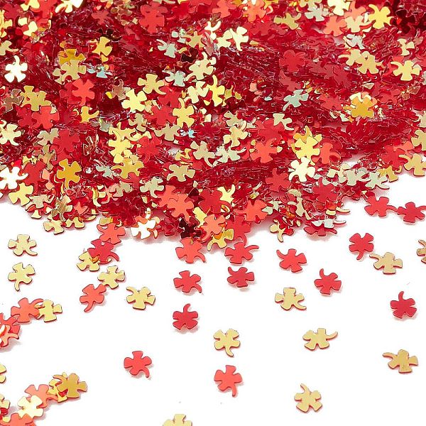 PandaHall Plastic Sequins Beads, Golden Sheen, Sewing Craft Decorations, Clover, Red, 4.5x3.5x0.3~0.4mm Plastic Flower Red
PandaHall Plastic Sequins Beads, Golden Sheen, Sewing Craft Decorations, Clover, Red, 4.5x3.5x0.3~0.4mm Plastic Flower Red