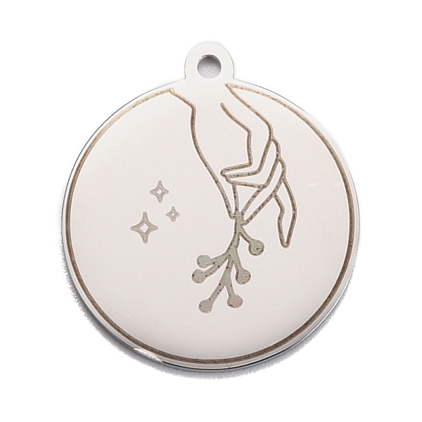 PandaHall 304 Stainless Steel Pendants, Flat Round with Hand, Stainless Steel Color, 28x25x1.4mm, Hole: 2mm 304 Stainless Steel Flat Round
PandaHall 304 Stainless Steel Pendants, Flat Round with Hand, Stainless Steel Color, 28x25x1.4mm, Hole: 2mm 304 Stainless Steel Flat Round