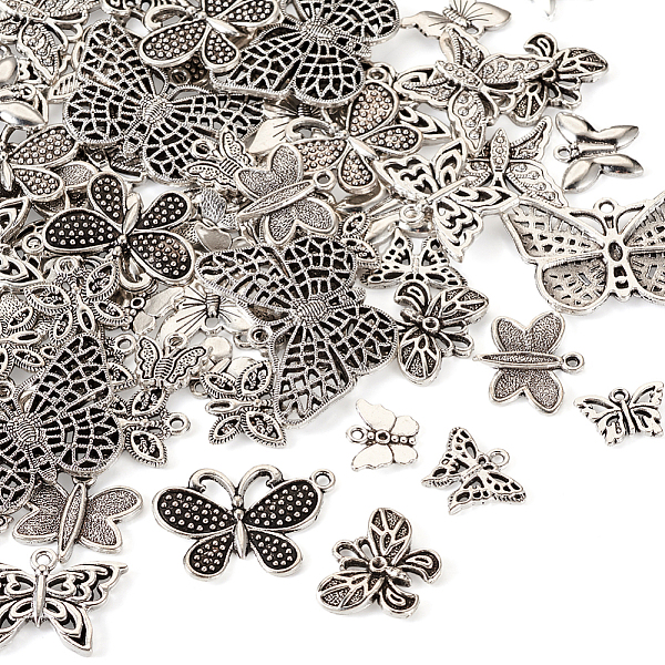 PandaHall 90Pcs 15 Style Tibetan Style Alloy Pendants, Butterfly, Antique Silver, 10.5~25x11~35.5x2~3mm, Hole: 1.2~2mm, 6pcs/style Alloy...
PandaHall 90Pcs 15 Style Tibetan Style Alloy Pendants, Butterfly, Antique Silver, 10.5~25x11~35.5x2~3mm, Hole: 1.2~2mm, 6pcs/style Alloy...