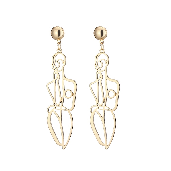 PandaHall Alloy Hollow Dangle Stud Earrings for Women, Women Shape, Golden, 84x20mm Alloy Human
PandaHall Alloy Hollow Dangle Stud Earrings for Women, Women Shape, Golden, 84x20mm Alloy Human