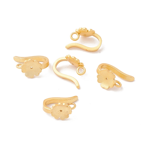 PandaHall Rack Plating Brass S Hook Clasps, Long-Lasting Plated, Lead Free & Cadmium Free, Flower, Matte Gold Color, 6.5x6.5mm, Hole: 1.6mm...
PandaHall Rack Plating Brass S Hook Clasps, Long-Lasting Plated, Lead Free & Cadmium Free, Flower, Matte Gold Color, 6.5x6.5mm, Hole: 1.6mm...