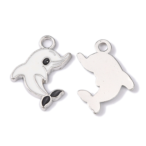 PandaHall Alloy Charms, Cadmium Free & Lead Free, Enameled, Dolphin, Platinum, about 26.5mm long, 20mm wide, 2mm thick, hole: 2.5mm...
PandaHall Alloy Charms, Cadmium Free & Lead Free, Enameled, Dolphin, Platinum, about 26.5mm long, 20mm wide, 2mm thick, hole: 2.5mm...