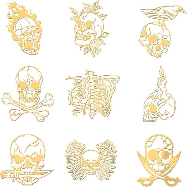 PandaHall OLYCRAFT 9Pcs Skeleton Pattern Self Adhesive Golden Sticker Skull Decorate Stickers Self Adhesive Golden Stickers for DIY...
PandaHall OLYCRAFT 9Pcs Skeleton Pattern Self Adhesive Golden Sticker Skull Decorate Stickers Self Adhesive Golden Stickers for DIY...