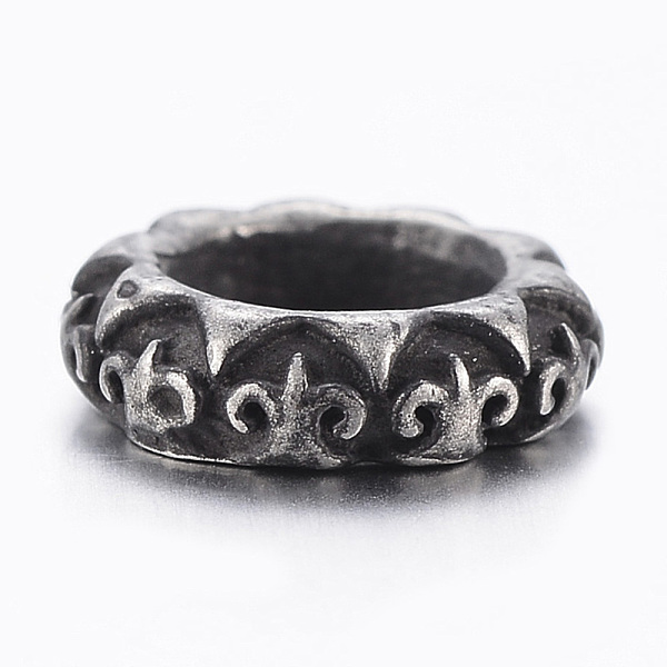 PandaHall 304 Stainless Steel European Beads, Large Hole Beads, Ring, Gunmetal, 9x2.5mm, Hole: 5mm 304 Stainless Steel Ring
PandaHall 304 Stainless Steel European Beads, Large Hole Beads, Ring, Gunmetal, 9x2.5mm, Hole: 5mm 304 Stainless Steel Ring
