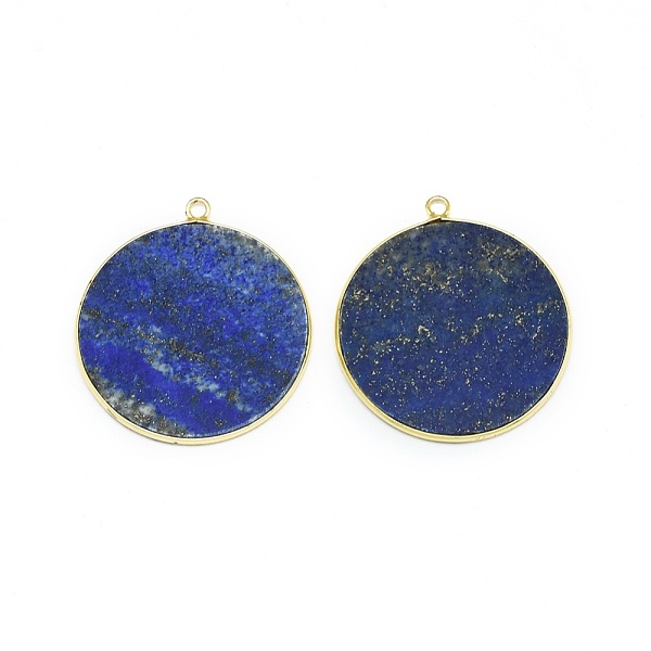 PandaHall Natural Lapis Lazuli Pendants, with Brass Findings, Flat Round, Golden, 32~34x28.5~31x2mm, Hole: 1.6mm Lapis Lazuli Flat Round
PandaHall Natural Lapis Lazuli Pendants, with Brass Findings, Flat Round, Golden, 32~34x28.5~31x2mm, Hole: 1.6mm Lapis Lazuli Flat Round