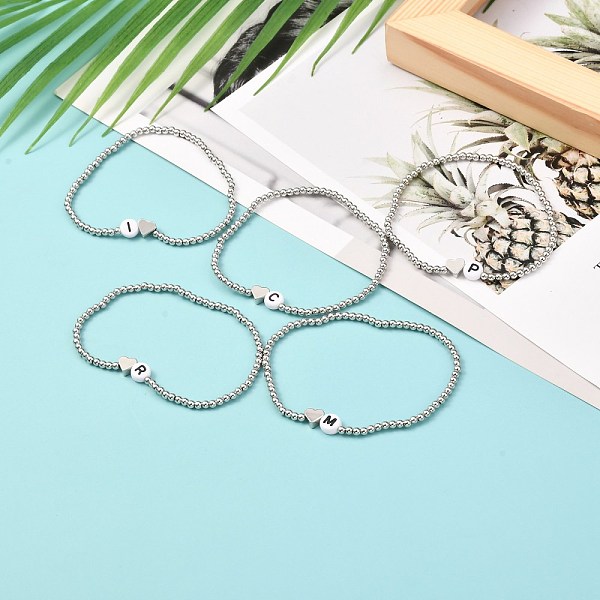 PandaHall Heart and Random Letter Beads Stretch Bracelet for Teen Girl Women, Acrylic & Brass Beads Bracelet , Silver, Inner Diameter: 2-1/4...
PandaHall Heart and Random Letter Beads Stretch Bracelet for Teen Girl Women, Acrylic & Brass Beads Bracelet , Silver, Inner Diameter: 2-1/4...