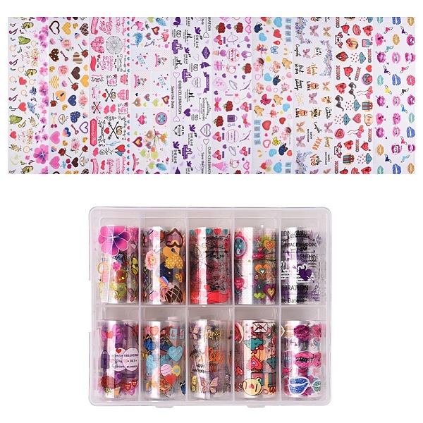 PandaHall Nail Art Transfer Stickers, Nail Decals, DIY Nail Tips Decoration for Women, Valentine's day Themed Pattern, Mixed Color, 40mm..., Multicolor
PandaHall Nail Art Transfer Stickers, Nail Decals, DIY Nail Tips Decoration for Women, Valentine's day Themed Pattern, Mixed Color, 40mm..., Multicolor