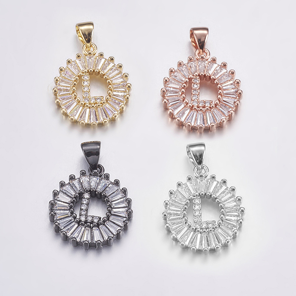 PandaHall Long-Lasting Plated & Rack Plating Brass Micro Pave Cubic Zirconia Letter Pendants, Flat Round, Mixed Color, Letter.L..., Clear
PandaHall Long-Lasting Plated & Rack Plating Brass Micro Pave Cubic Zirconia Letter Pendants, Flat Round, Mixed Color, Letter.L..., Clear