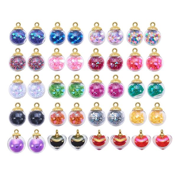 PandaHall Transparent Glass Globe Pendants, with Acrylic Pendants, CCB Plastic Pendant Bails, Mixed Color, Pendants: 40pcs/box Glass Mixed..., Multicolor
PandaHall Transparent Glass Globe Pendants, with Acrylic Pendants, CCB Plastic Pendant Bails, Mixed Color, Pendants: 40pcs/box Glass Mixed..., Multicolor