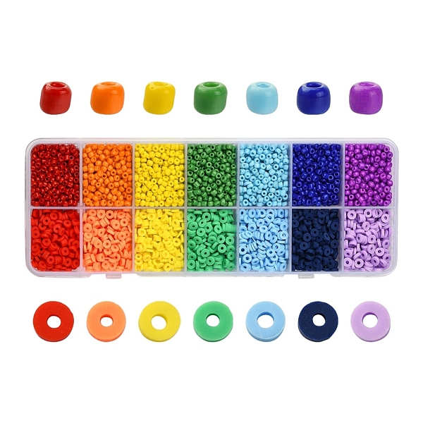 PandaHall DIY Beads Jewelry Making Finding Kit, Including Round Glass Seed & Polymer Clay Disc Beads, Mixed Color, about 3640pcs/box Glass..., Multicolor
PandaHall DIY Beads Jewelry Making Finding Kit, Including Round Glass Seed & Polymer Clay Disc Beads, Mixed Color, about 3640pcs/box Glass..., Multicolor