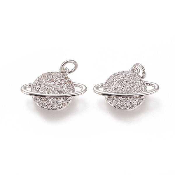 PandaHall Brass Micro Pave Clear Cubic Zirconia Pendants, Long-Lasting Plated, with Jump Rings, Planet, Real Platinum Plated, 14.5x18x3mm...
PandaHall Brass Micro Pave Clear Cubic Zirconia Pendants, Long-Lasting Plated, with Jump Rings, Planet, Real Platinum Plated, 14.5x18x3mm...