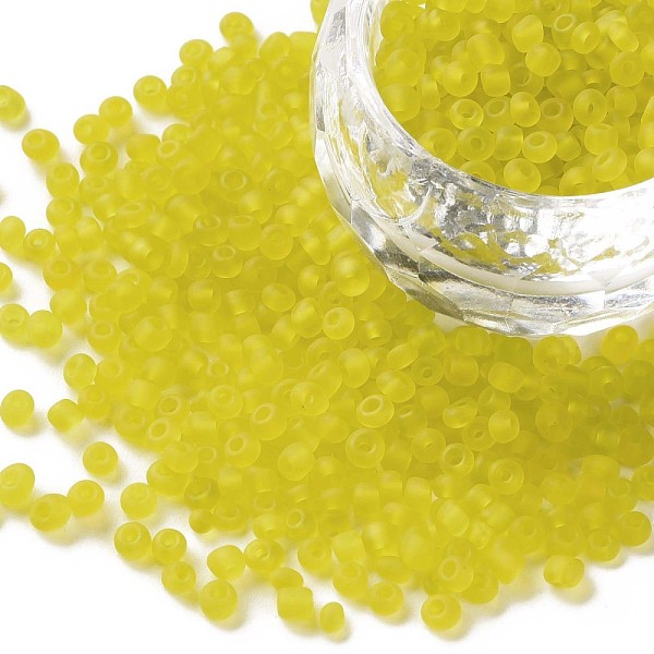 PandaHall Glass Seed Beads, Frosted Colors, Round, Yellow, 3mm Glass Yellow
PandaHall Glass Seed Beads, Frosted Colors, Round, Yellow, 3mm Glass Yellow