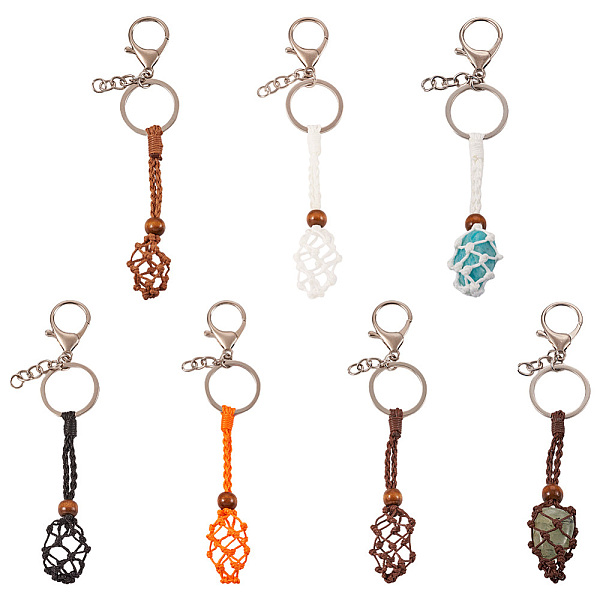 PandaHall 5Pcs 5 Colors Korean Waxed Polyester Cord Braided Macrame Pouch Empty Stone Holder for Pendant Keychain Making, with Natural Wood..., Multicolor
PandaHall 5Pcs 5 Colors Korean Waxed Polyester Cord Braided Macrame Pouch Empty Stone Holder for Pendant Keychain Making, with Natural Wood..., Multicolor