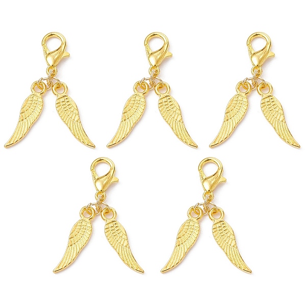 PandaHall Alloy Wings Pendant Decoration, with Alloy Lobster Claw Clasps, Golden, 35mm, 10pcs/set Alloy Wing
PandaHall Alloy Wings Pendant Decoration, with Alloy Lobster Claw Clasps, Golden, 35mm, 10pcs/set Alloy Wing
