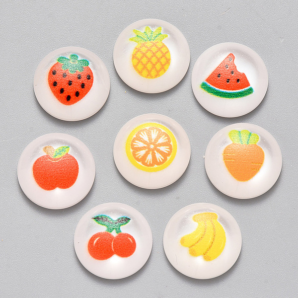 PandaHall Resin Cabochons, Printed with Fruit Pattern, Dome/Half Round, Mixed Color, 12x4mm Resin Half Round Multicolor
PandaHall Resin Cabochons, Printed with Fruit Pattern, Dome/Half Round, Mixed Color, 12x4mm Resin Half Round Multicolor