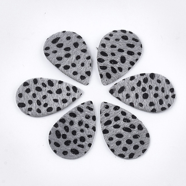 PandaHall Cloth Big Pendants, with Double-Sided Faux Horsehair Fur, teardrop, with Spot, Gray, 57.5x37x1mm, Hole: 2mm Cloth Teardrop Gray
PandaHall Cloth Big Pendants, with Double-Sided Faux Horsehair Fur, teardrop, with Spot, Gray, 57.5x37x1mm, Hole: 2mm Cloth Teardrop Gray