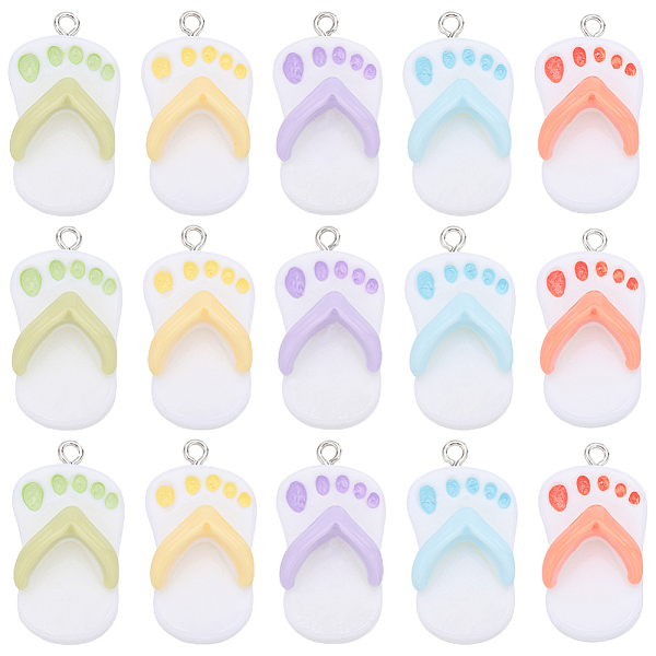 PandaHall SUNNYCLUE 20Pcs 5 Colors Opaque Resin Pendants, Flip Flops Charms, with Platinum Plated Iron Loops, Mixed Color, 31.5x16.5x10.5mm..., Multicolor
PandaHall SUNNYCLUE 20Pcs 5 Colors Opaque Resin Pendants, Flip Flops Charms, with Platinum Plated Iron Loops, Mixed Color, 31.5x16.5x10.5mm..., Multicolor
