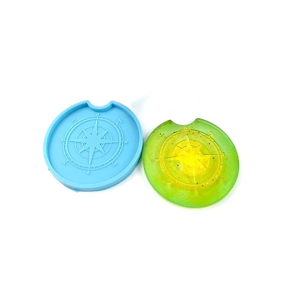PandaHall DIY Cup Mat Silicone Molds, Resin Casting Molds, For UV Resin, Epoxy Resin Craft Making, Flat Round with Compass Pattern, Deep Sky...
PandaHall DIY Cup Mat Silicone Molds, Resin Casting Molds, For UV Resin, Epoxy Resin Craft Making, Flat Round with Compass Pattern, Deep Sky...
